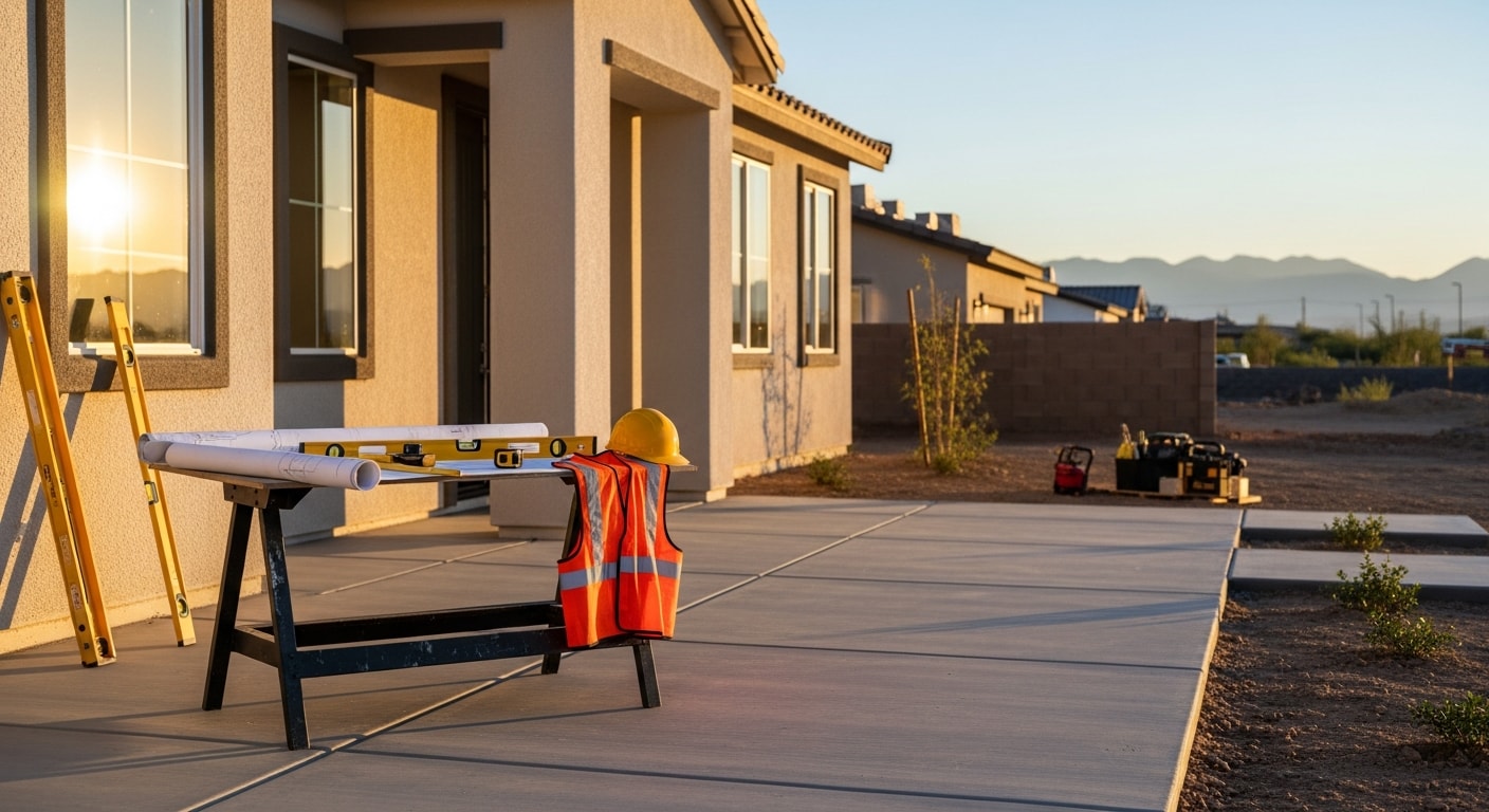 General contractor team working on residential construction project in Las Vegas