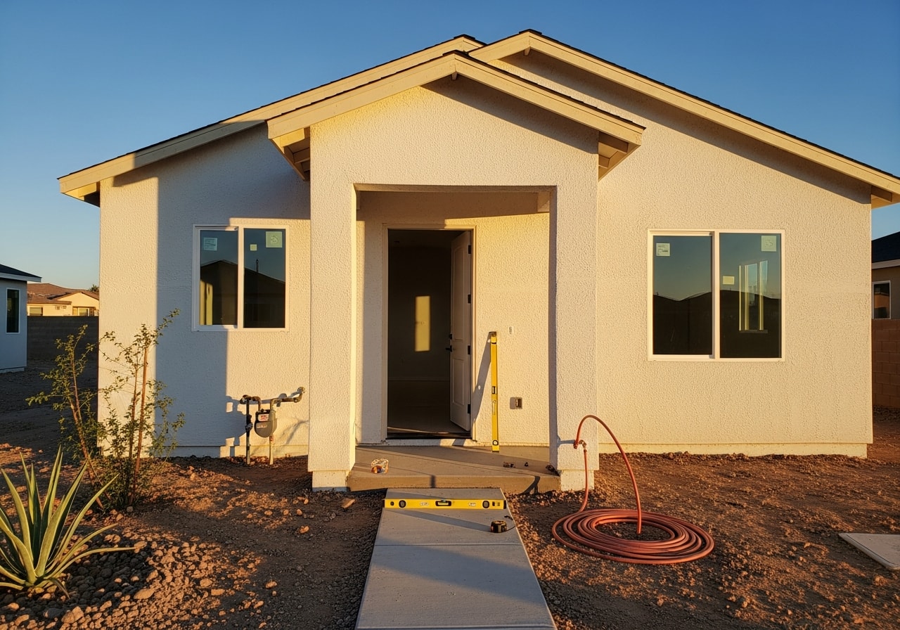 New two-bedroom ADU with separate entrance and modern siding in Spring Valley, Las Vegas